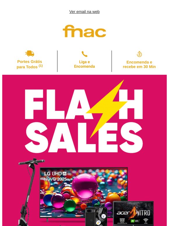 ⚡️Último dia! Flash Sales até -50%!