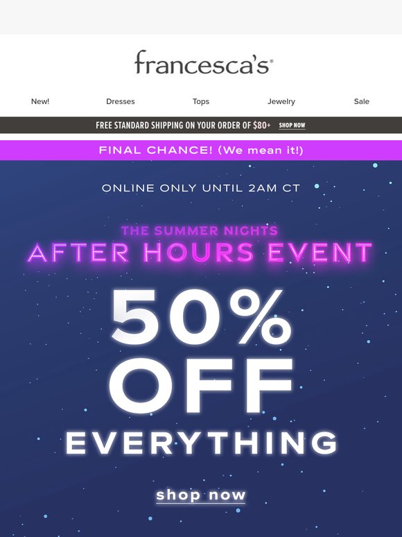 🚨LAST CHANCE For 50% OFF EVERYTHING!🚨
