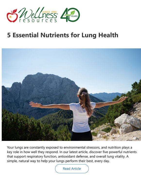 5 Essential Nutrients for Lung Health