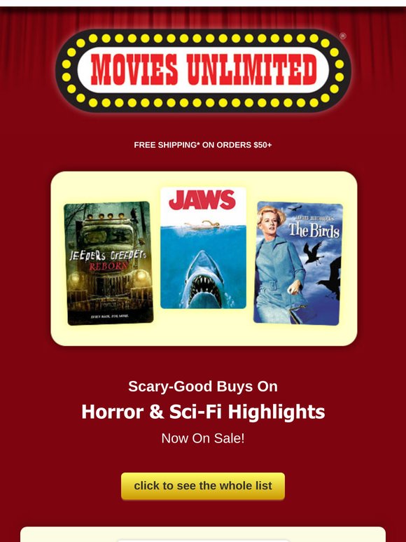 Scary-Good Buys on Horror and Sci-Fi Highlights!