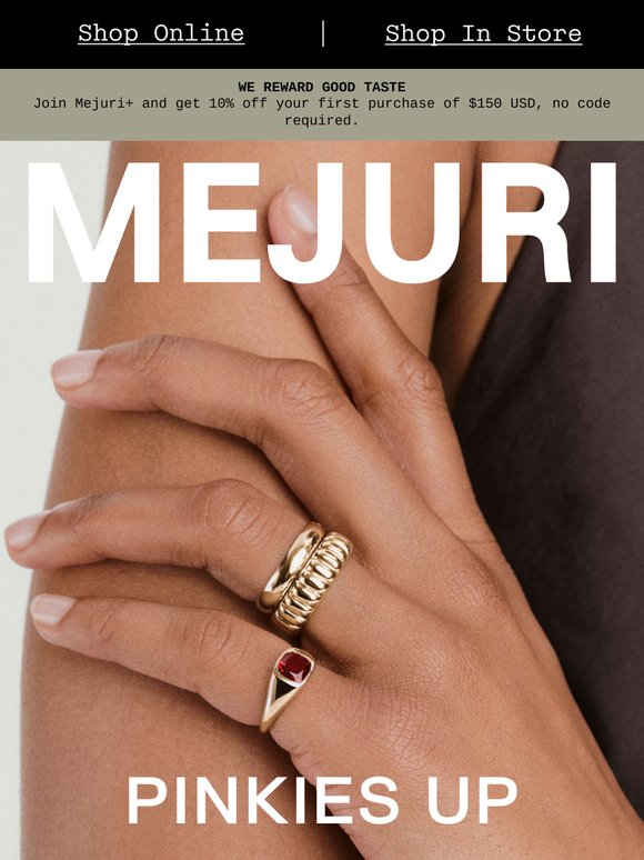 【大セール】 MEJURI llic Sphere リング Mejuri set of rings
