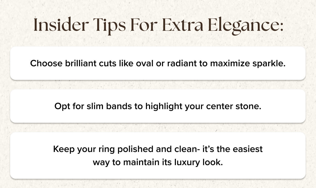 TIPS FOR EXTRA ELEGANCE 