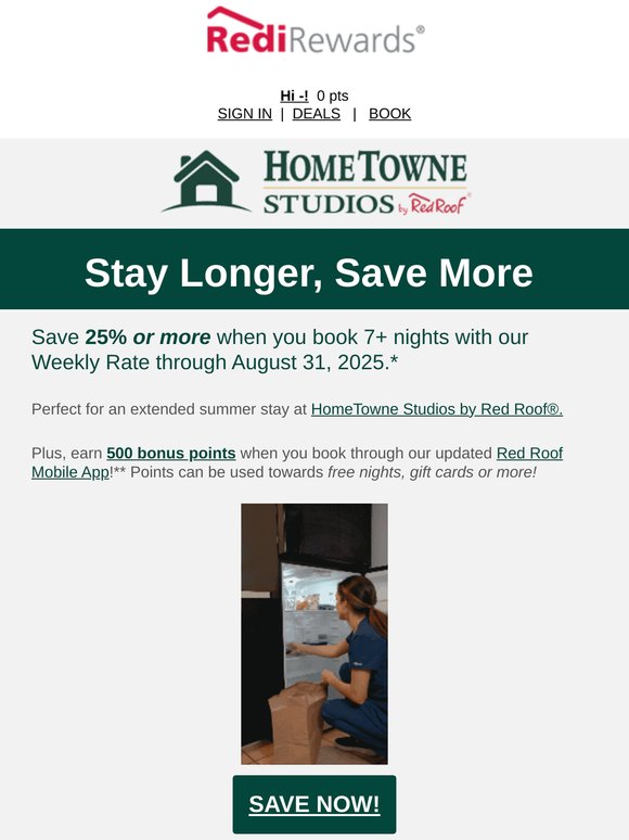 Limited Time: up to 25% Off On Weekly Stays!