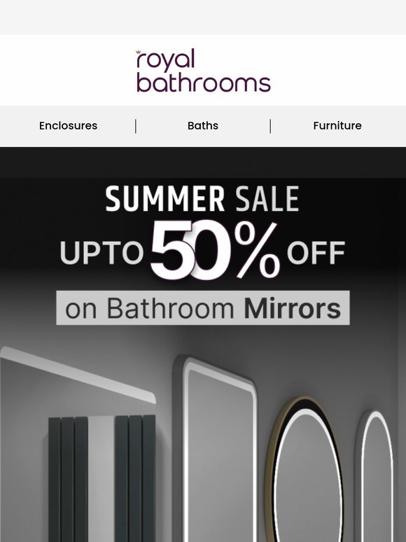 ✨ Shine Brighter with 50% Off Bathroom Mirrors