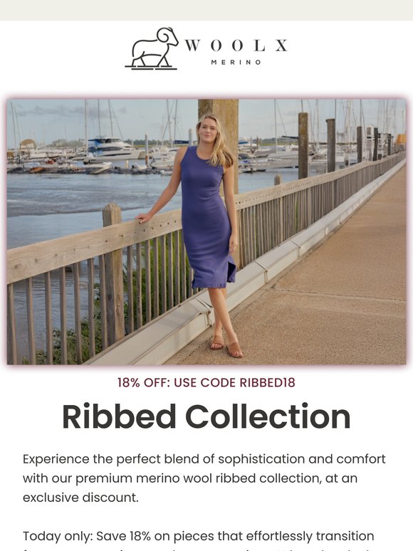 One Day Only: 18% Off Our Ribbed Collection!