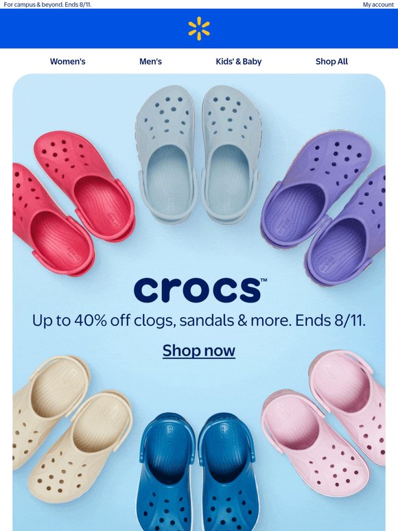 Crocs up to 40% off 🙌