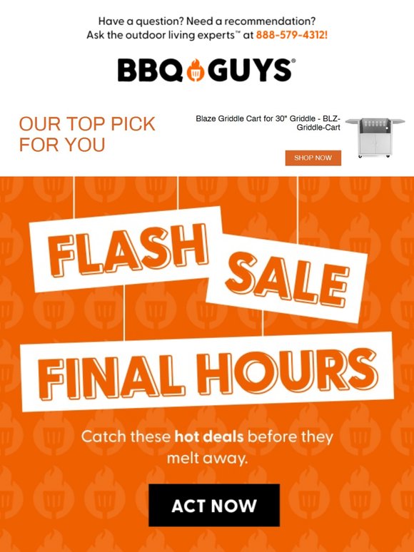Flash sale ending in 3, 2, 1…