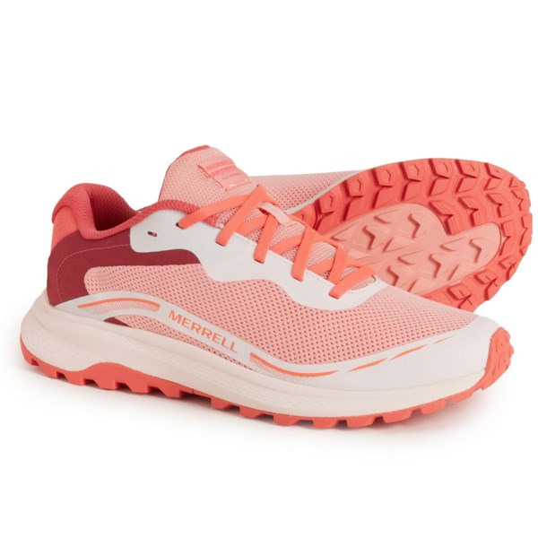 Merrell Fly Strike 2 Trail Running Shoes for Women | Soft Coral | Size 7.5
