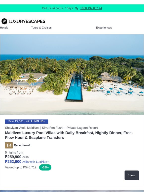 Maldives: Private Pool Villas w. Daily Dining, Nightly Drinks & Seaplane Transfers