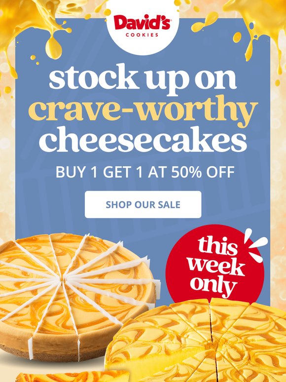 🍰 BOGO 50% OFF Deal on ALL Cheesecakes 🍰