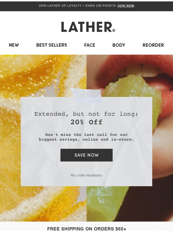 Extended: 20% Off Reserved Exclusively for You