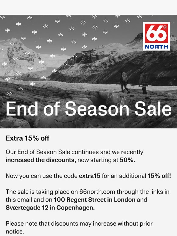 Additional 15% off | End of season sale