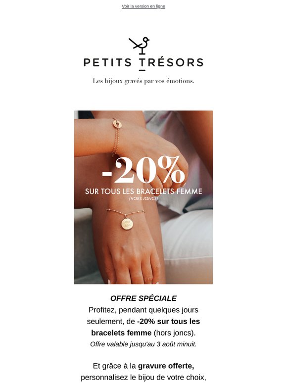 - 20% sur les bracelets Femme: C'EST MAINTENANT💥