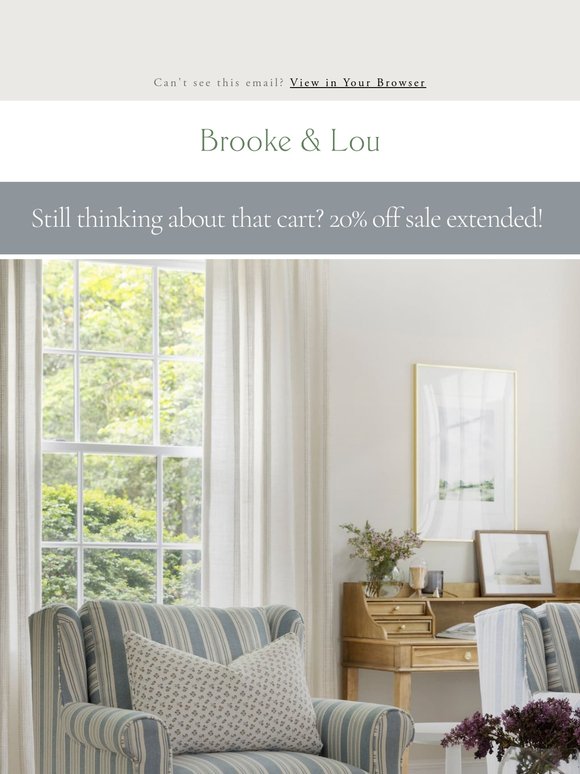 20% Off Everything...Extended!