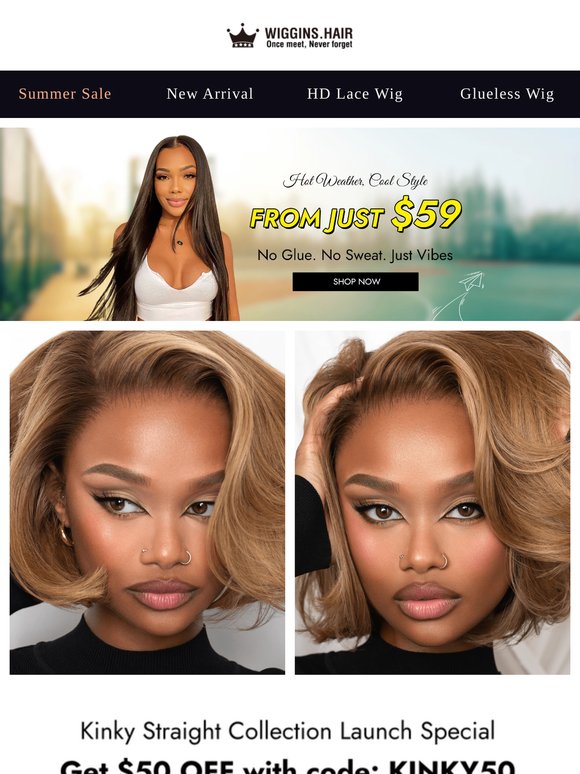 For Wiggins Queen! Only $59 get a human hair wig!