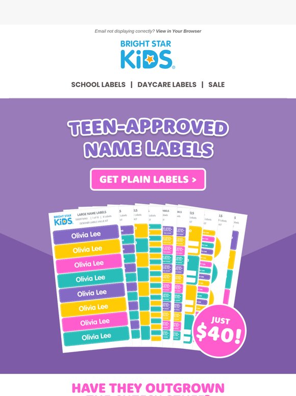 Teen-Approved Name Labels 💯