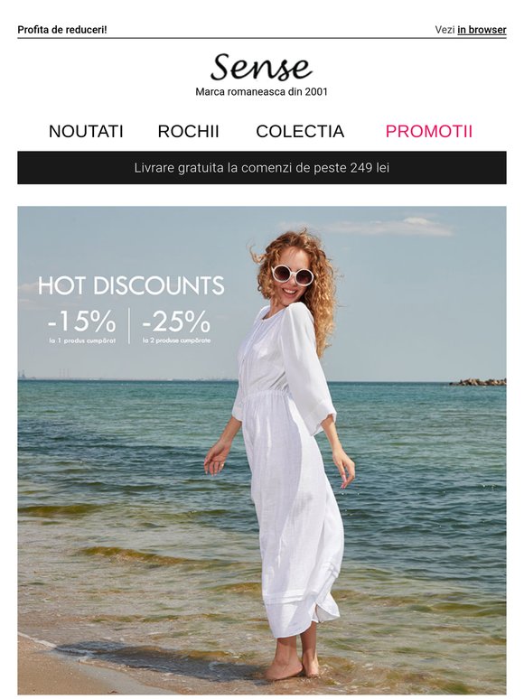 Hot Discounts: -15% și -25% reducere la colecția de vară! 🌞