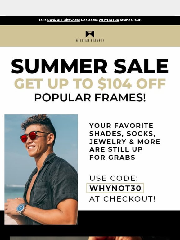 New colors, bold summer vibes. Now 30% OFF for a limited time.