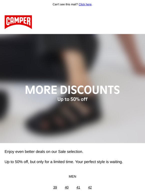 More Discounts: Up to 50% Off