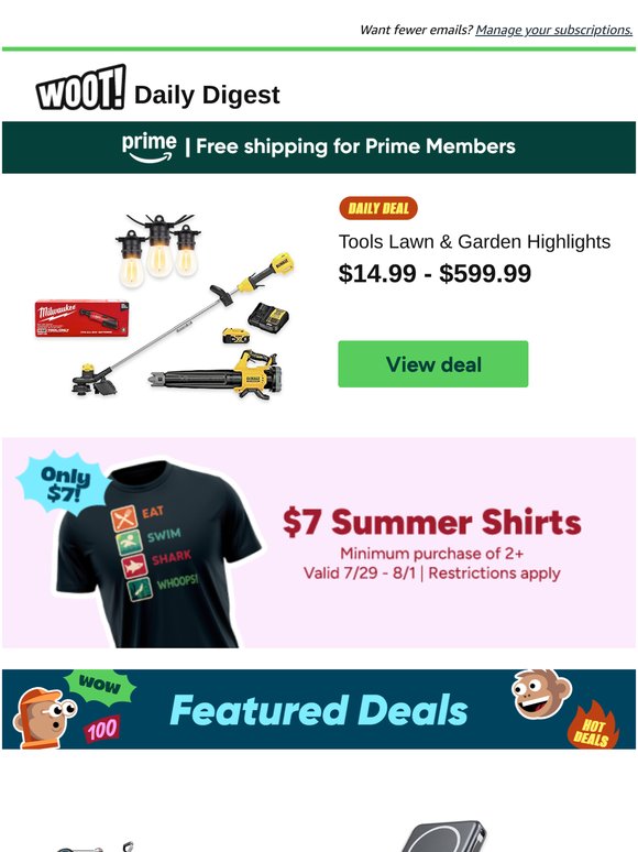 Daily Digest: Tools Lawn and Garden Highlights and more!