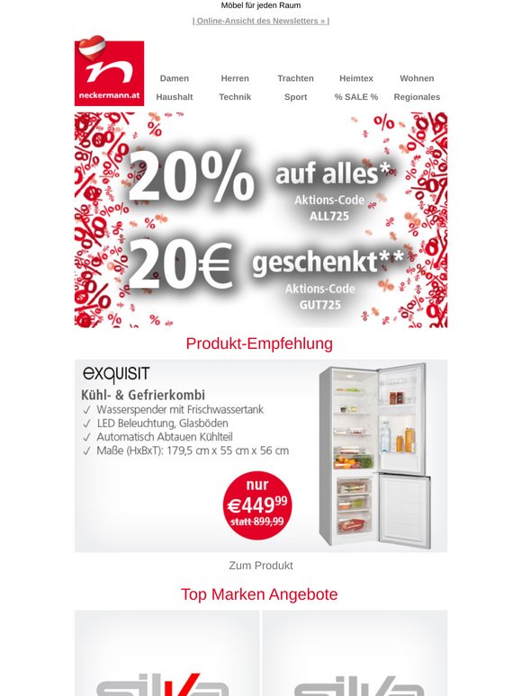 Top-Aktion: 20% sparen oder 20€ direkt abziehen! 🔥
