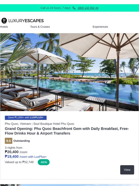 Phu Quoc Beachfront Bliss w. Daily Breakfast, Free-Flow Drinks Hour & Airport Transfers
