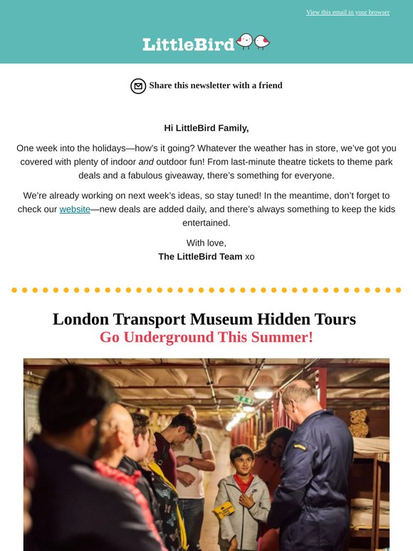 Summer Savings - London Transport Museum | Southbank | Spot's Birthday Party | Summer Theatre | Theme Parks + MORE!