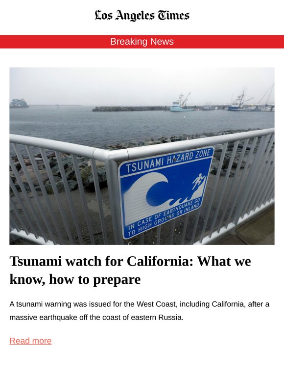 Tsunami tracker california