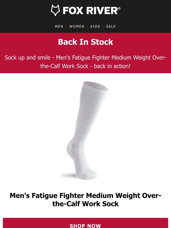 Be quick! Your wishlist Fox River socks are back in action! 🏃‍♂️