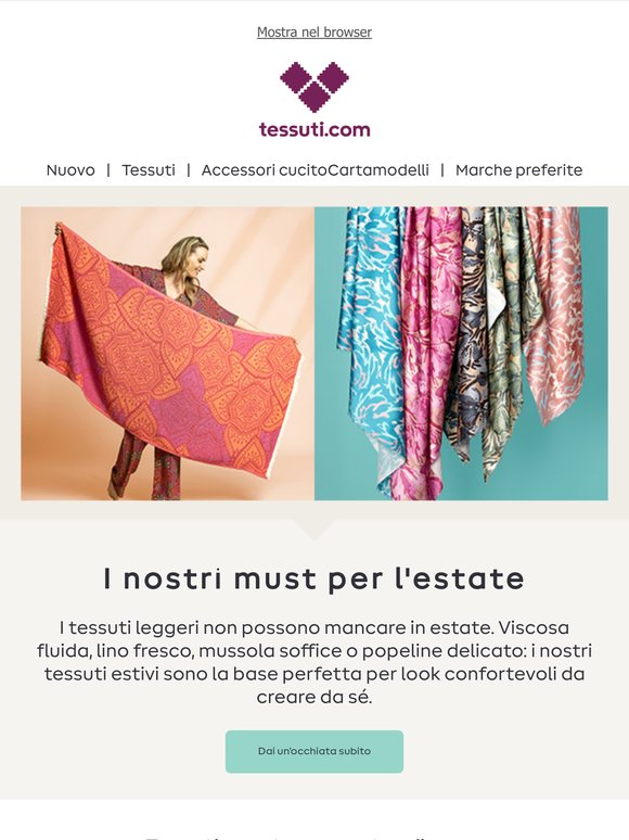 Tessuti indispensabili per l'estate