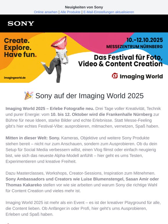 📸 Save The Date: Imaging World 2025 in Nürnberg