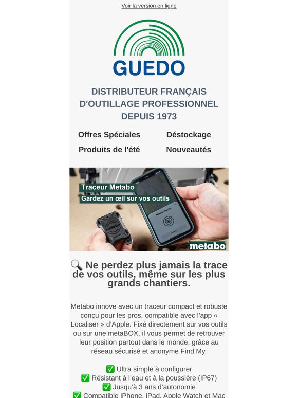 🧰 Ne perdez plus vos outils : découvrez le traceur Metabo