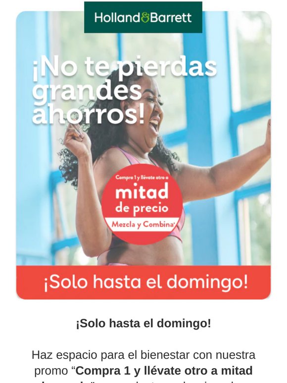 ¡Compra 1 y llévate el 2º a mitad de precio! Última oportunidad 🔔