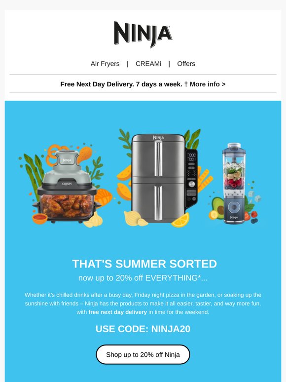 Up to 20% off – make more of summer ☀️