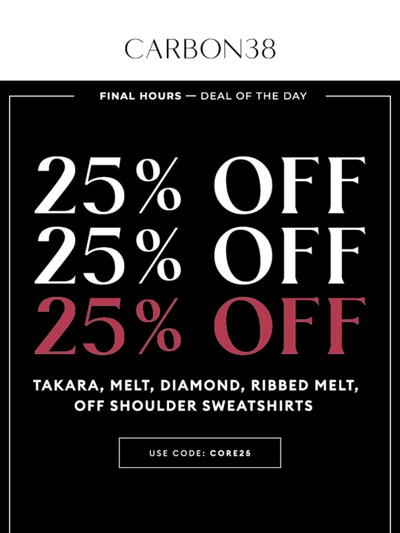 ‼️ FINAL HOURS – 25% OFF
