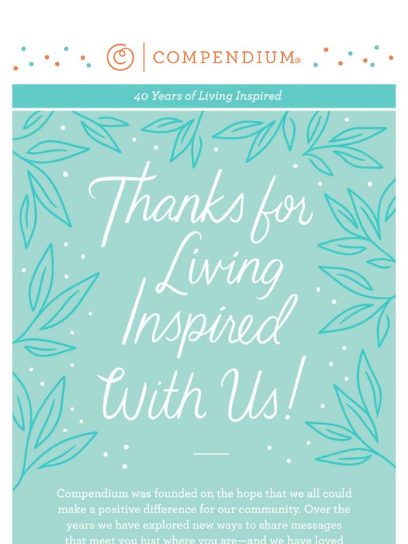 Thank you for being part of our live inspired community.