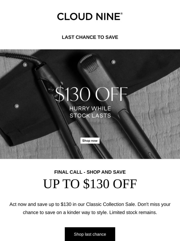 Don’t Miss Out: Last Chance to Save $130