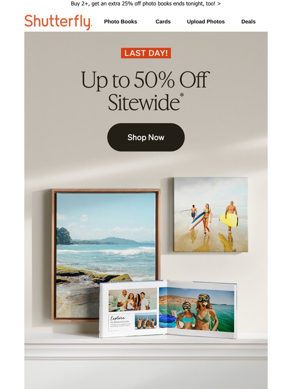 Last chance to shop up to 50% off sitewide!