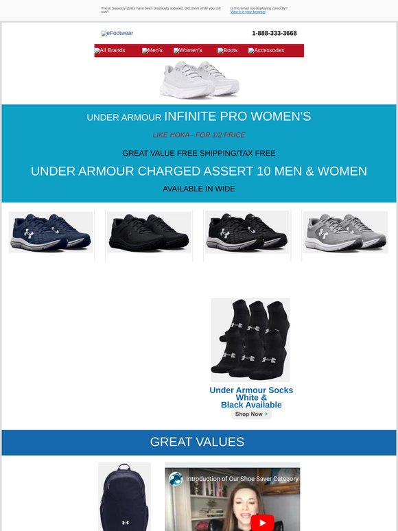 Under Armour -Like Hoka-for 1/2 PRICE + UA CLassics!