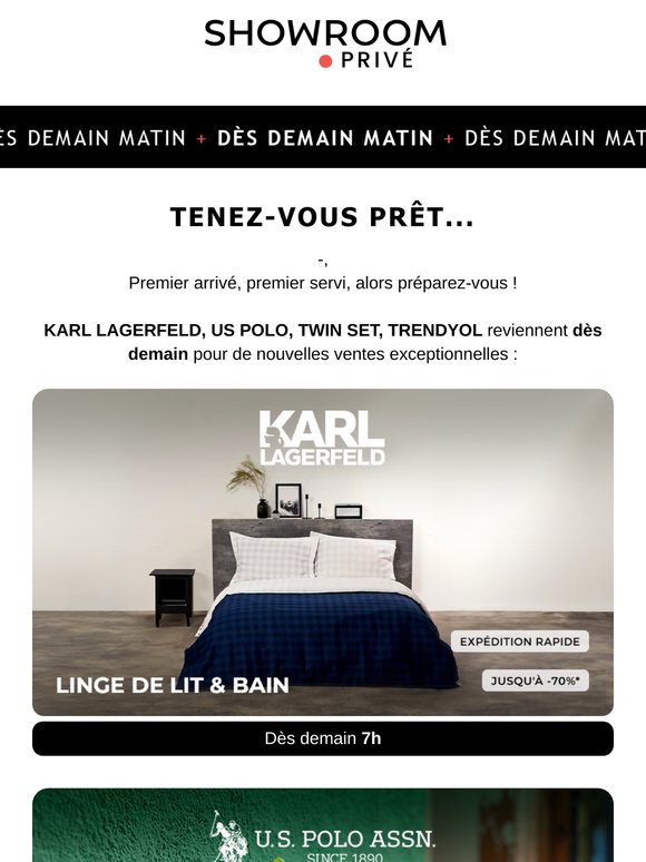Vous attendiez des nouvelles de KARL LAGERFELD, US POLO, TWIN SET, TRENDYOL ?