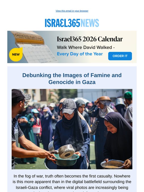 Debunking the Images of Famine and Genocide in Gaza and Today's Top Stories