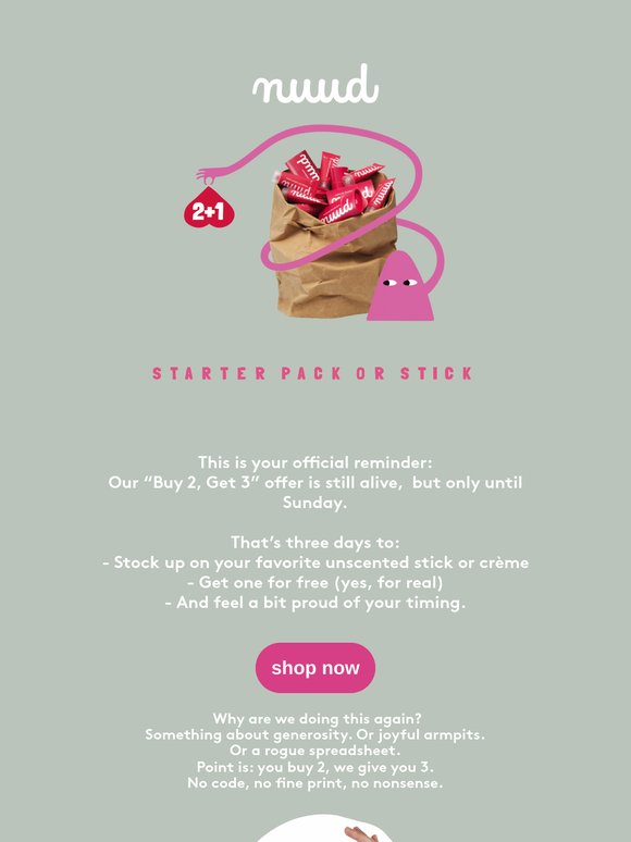 Buy 2 get 3 - until Sunday