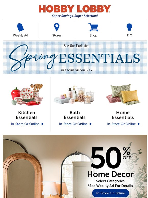 Reflect Your Style – 50% Off Home Decor
