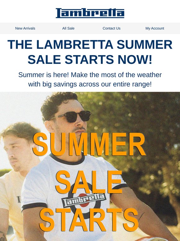 THE LAMBRETTA SUMMER SALE STARTS NOW!