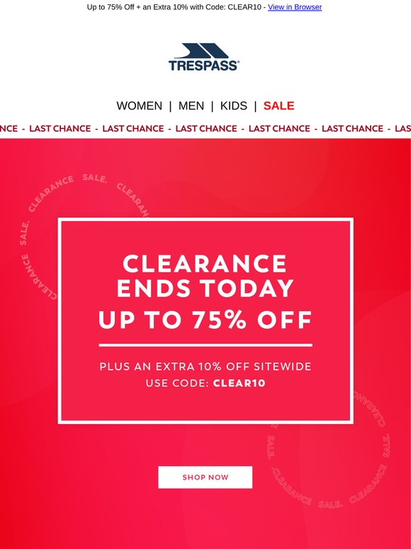 Last Chance | Clearance