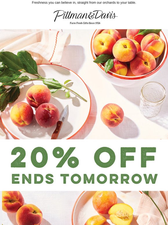 🍑 20% Off Ends Tomorrow: Last Chance to Taste Georgia’s Sweetest Peaches