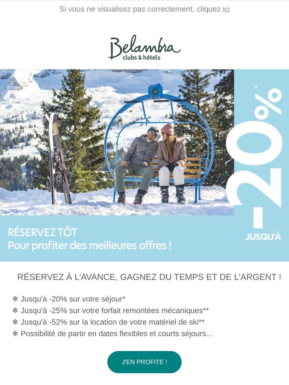 ❄️ Vacances hiver 2026 : profitez vite de nos meilleures offres !