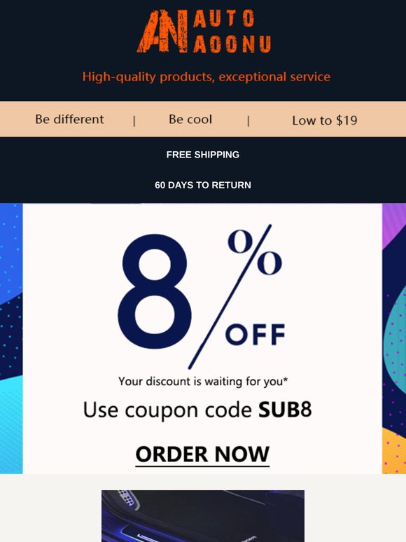 There’s 8% off discount waiting for you