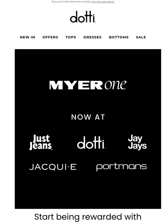 Join Myer One and start being rewarded