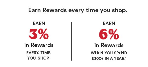 Earn rewards every time you shop. 